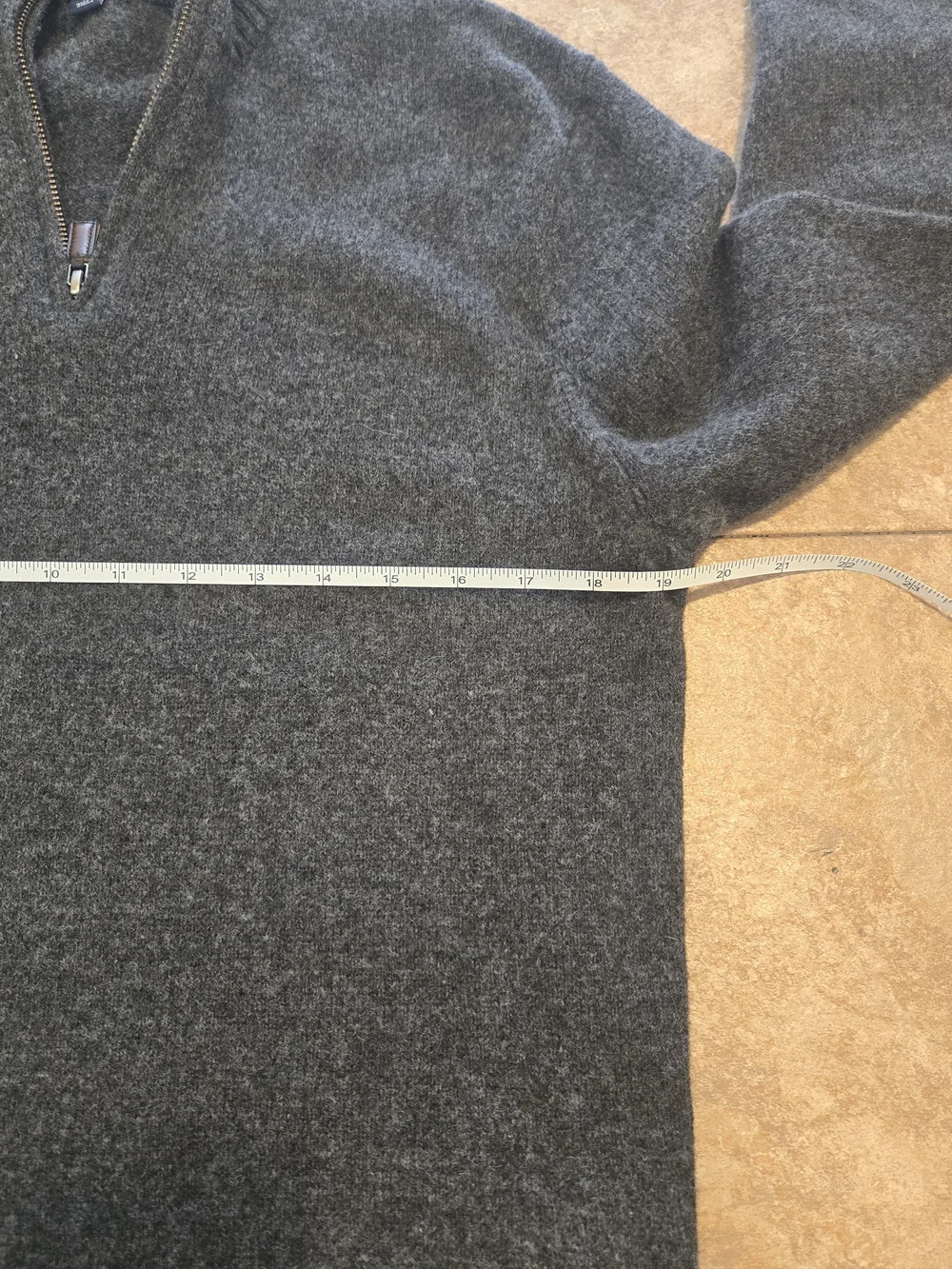 J. Crew Men’s Dark Charcoal Zip-Up Sweater
